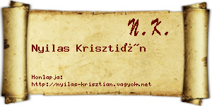 Nyilas Krisztián névjegykártya