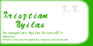 krisztian nyilas business card